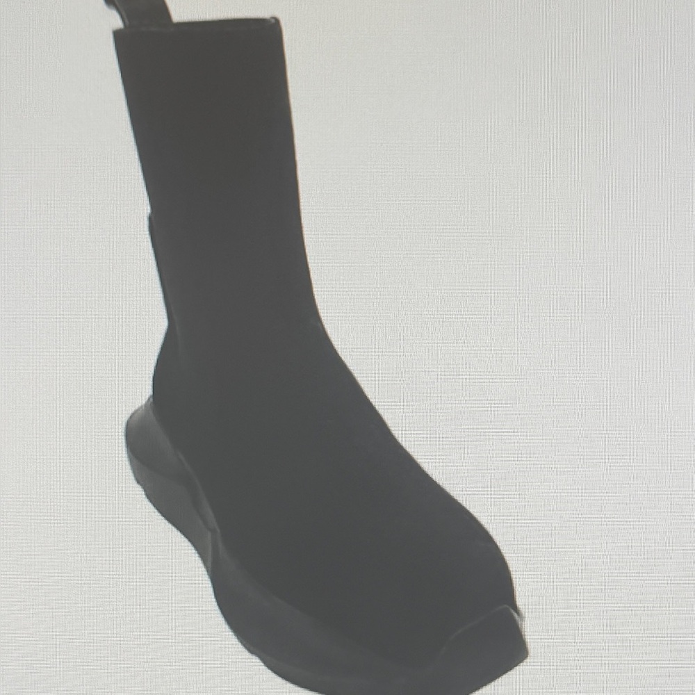 NWT RICK OWENS Black Suede Geth Beatle Booties